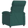 vidaXL Fauteuil inclinable de massage &eacute;lectrique vert fonc&eacute; tissu