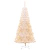 vidaXL Sapin de No&euml;l artificiel pointes iridescentes Blanc 180 cm PVC