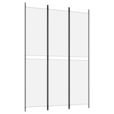 vidaXL Cloison de séparation 3 panneaux Blanc 150x220 cm Tissu