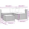 vidaXL Salon de jardin 4 pcs avec coussins Marron R&eacute;sine tress&eacute;e