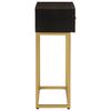 vidaXL Table console noir 90x30x76 cm bois massif de manguier et fer