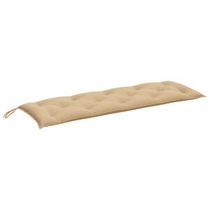 vidaXL Coussin de banc de jardin beige m&eacute;lang&eacute; 150x50x7 cm tissu
