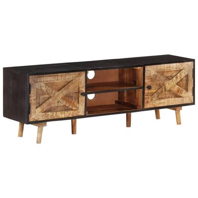 vidaXL Meuble TV 140x30x46 cm Bois de manguier brut et d'acacia massif