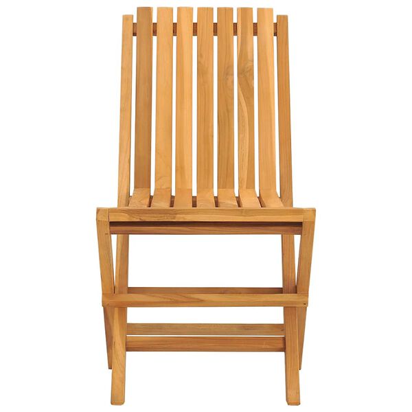 vidaXL Chaises de jardin pliantes lot de 8 47x47x89cm bois massif teck