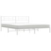 vidaXL Cadre de lit métal sans matelas et tête de lit blanc 183x213 cm