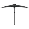 vidaXL Parasol de balcon et mât en aluminium Anthracite 300x155cm Demi