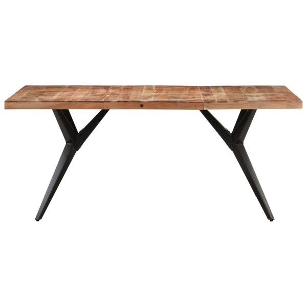 vidaXL Table de salle &agrave; manger 160x80x76 cm Bois d'acacia solide