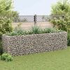 vidaXL Lit sur&eacute;lev&eacute; &agrave; gabion Acier 360x90x100 cm