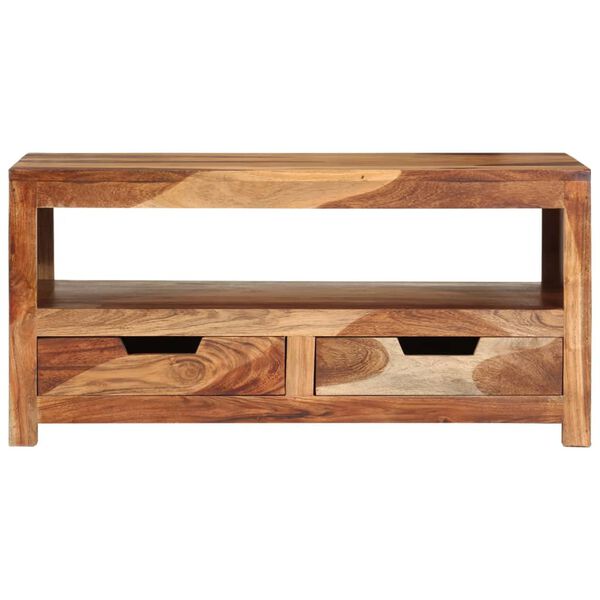 vidaXL Table basse 84x49x40 cm bois d'acacia massif