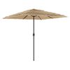 vidaXL Parasol de jardin avec m&acirc;t en acier marron 248x248x248 cm
