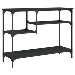 vidaXL Table console avec &eacute;tag&egrave;res noir 100x35x75 cm