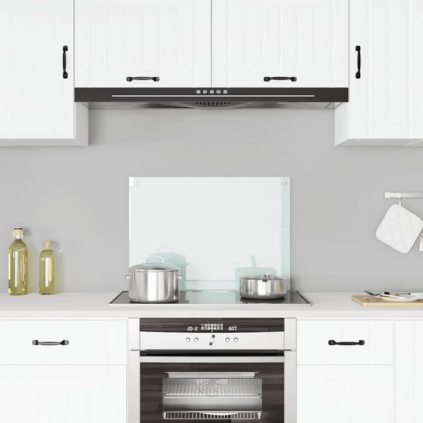 vidaXL Dosseret de cuisine Blanc 70x50 cm Verre tremp&eacute;