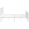 vidaXL Cadre de lit métal sans matelas et pied de lit blanc 183x213 cm