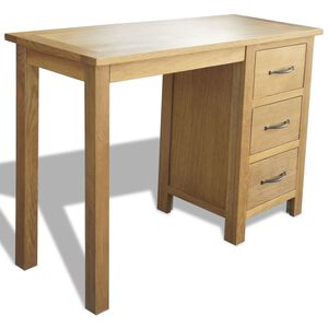 vidaXL Bureau avec 3 tiroirs 106 x 40 x 75 cm Bois de ch&ecirc;ne massif