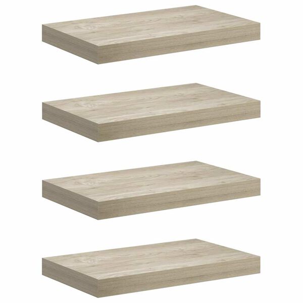 vidaXL &Eacute;tag&egrave;res murales flottantes 4 pcs ch&ecirc;ne 40x23x3,8 cm MDF