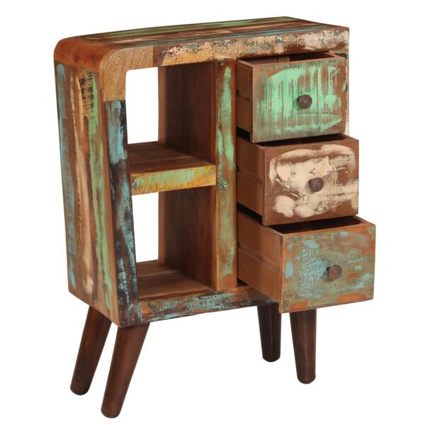 vidaXL Buffet 55x30x80 cm bois massif de r&eacute;cup&eacute;ration