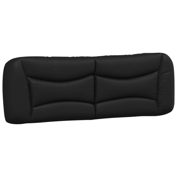 vidaXL Coussin de tête de lit Hvar noir 153 cm similicuir