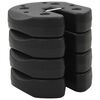 vidaXL Poids pour belv&eacute;d&egrave;re 4 pcs Noir 220x50 mm B&eacute;ton