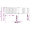 vidaXL T&ecirc;te de lit de remplacement m&eacute;tal blanc 193 cm