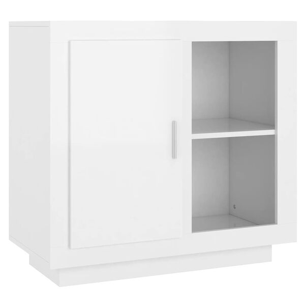 vidaXL Buffet Blanc brillant 80x40x75 cm