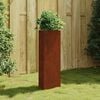 vidaXL Jardini&egrave;re 30x26x75 cm acier corten
