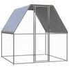 vidaXL Poulailler argenté et gris 2x2x2 m acier galvanisé