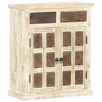 vidaXL Buffet Blanc 65x30x75 cm Bois de manguier massif