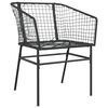 vidaXL Chaises de jardin lot de 2 Noir R&eacute;sine tress&eacute;e
