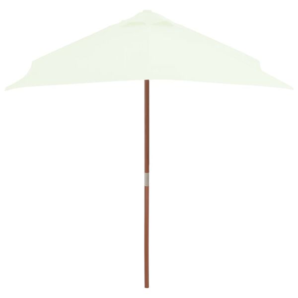 vidaXL Parasol d'ext&eacute;rieur avec m&acirc;t en bois 150x200 cm Sable
