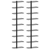 vidaXL Casiers &agrave; bouteilles muraux pour 18 bouteilles 2 pcs Noir Fer