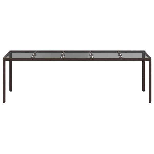 vidaXL Table de Jardin Marron 250 x 100 x 75 cm polyrotin