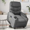 vidaXL Fauteuil inclinable de massage gris similicuir