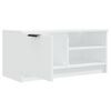 vidaXL Meuble TV Blanc 80x35x36,5 cm Bois d'ing&eacute;nierie