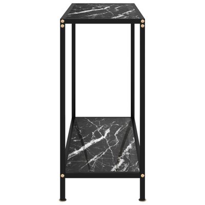 vidaXL Table console Noir 80x35x75 cm Verre trempé