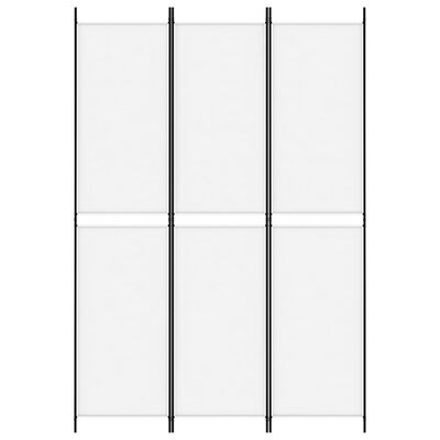 vidaXL Cloison de séparation 3 panneaux Blanc 150x220 cm Tissu