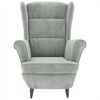 vidaXL Fauteuil gris clair velours