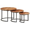vidaXL Tables gigognes 3 pcs bois massif d'acacia