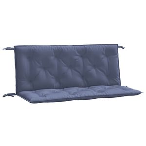 vidaXL Coussins de banc de jardin lot de 2 bleu marine 120x50x7 cm
