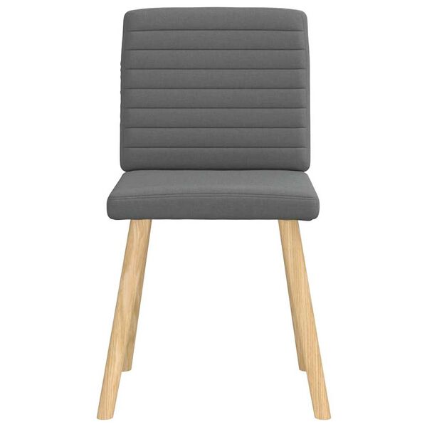 vidaXL Chaises &agrave; manger lot de 4 gris fonc&eacute; tissu