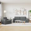 vidaXL Ensemble de Canap&eacute;s 2 pcs Gris fonc&eacute; 182 x 80 x 82 cm tissu