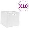 vidaXL Boîtes de rangement 10 pcs Tissu intissé 28x28x28 cm Blanc