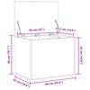 vidaXL Bo&icirc;te de Rangement ch&ecirc;ne artisanal 60 x 42 x 46 cm