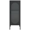 vidaXL Buffet noir 40x35x105 cm verre et acier