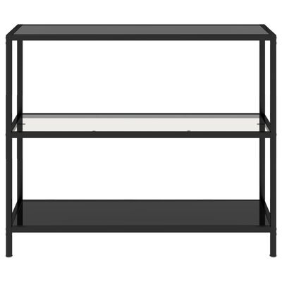 vidaXL Étagère transparent et noir 100x36x90 cm verre trempé