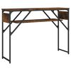 vidaXL Table console avec étagère chêne fumé 105x30x75 cm