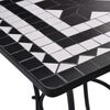 vidaXL Table de bistro mosa&iuml;que Noir et blanc 60 cm C&eacute;ramique