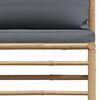 vidaXL Salon de jardin 2 pcs avec coussins gris foncé Bambou