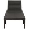 vidaXL Chaise longue plastique anthracite