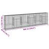 vidaXL Panier gabion avec couvercle 600x50x150 cm fer galvanis&eacute;