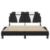 vidaXL Cadre de lit Viana avec LED sans matelas noir blanc 137x190 cm